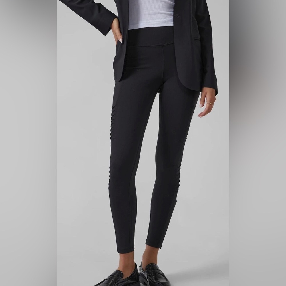 Athleta Delancey Moto Tight in Black